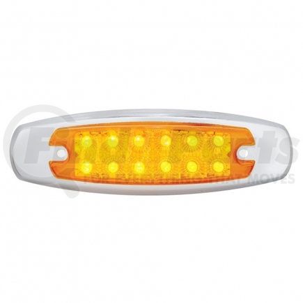 38305B by UNITED PACIFIC - Clearance/Marker Light, Amber LED/Amber Lens, Rectangle Design, with Reflector, 12 LED