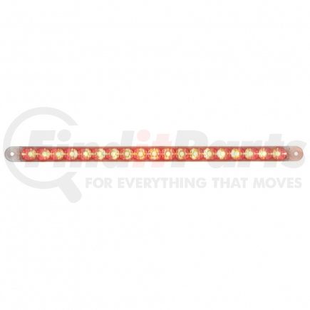 39776B by UNITED PACIFIC - Brake/Tail/Turn Signal Light - 19 LED 12" Stop, Turn & Tail Reflector Light Bar Only, Red LED/Clear Lens