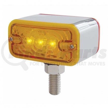 38840 by UNITED PACIFIC - Auxiliary Light - 3 LED T Mount Double Face Light without Bezel, Amber & Red LED/Amber & Red Lens