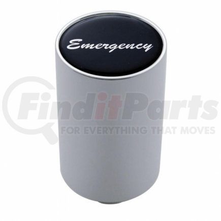 23736 by UNITED PACIFIC - Air Brake Valve Control Knob - "Emergency" 3", Black Glossy Sticker