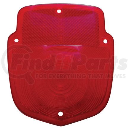 A5015 by UNITED PACIFIC - Tail Light Lens - Plastic, Red Lens, for 1953-1956 Ford Truck