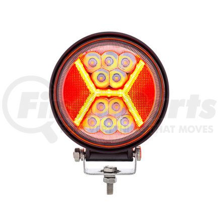 36456 by UNITED PACIFIC - Work Light - 4.5", 24 High Power LED, with "X" Red Light Guide