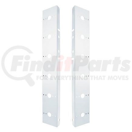 30988-1 by UNITED PACIFIC - Light Bar Bracket - Air Cleaner Bracket Only, Front, Stainless, 12 Light Cut-Outs, for Peterbilt