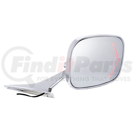 110297 by UNITED PACIFIC - Door Mirror - Rectangular, Exterior, with LED Turn Signal, for 1968-1972 Chevy Passenger Car