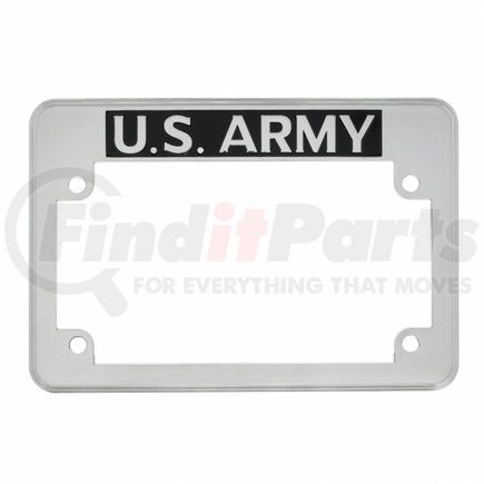 50083 by UNITED PACIFIC - License Plate Frame - "U.S. Army" Motorcycle