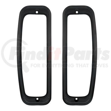 110584 by UNITED PACIFIC - Tail Light Bezel - Black, Satin, Anodized, Billet Aluminum, for 1966-1977 Ford Bronco