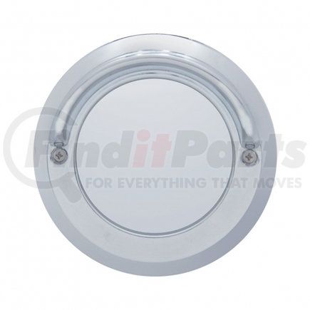 34071 by UNITED PACIFIC - Clearance Light Bezel - Mirror Bezel, 2", Chrome, Plastic, with Visor