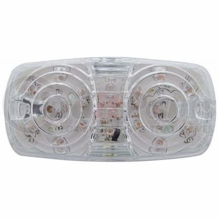 38325 by UNITED PACIFIC - Clearance/Marker Light, Amber LED/Clear Lens, Rectangle Design, 16 LED