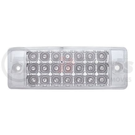 38297 by UNITED PACIFIC - Clearance/Marker Light - Red LED/Clear Lens, Rectangle Design, 21 LED