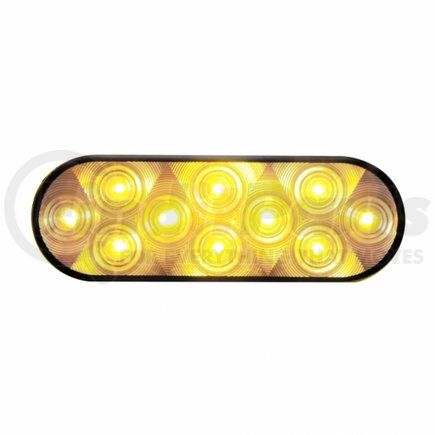 38777B by UNITED PACIFIC - Turn Signal Light - 10 LED 6" Oval, Amber LED/Clear Lens