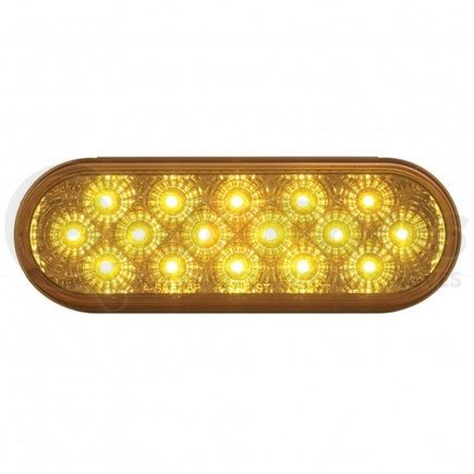 39341 by UNITED PACIFIC - Turn Signal Light - 16 LED, 6" Oval Reflector, Amber LED/Lens