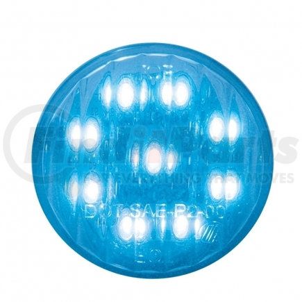 39583 by UNITED PACIFIC - Auxiliary Light - Carded, 2" Round, 9 LED, Blue LED, Clear Lens, Single Function