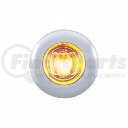 37144 by UNITED PACIFIC - Clearance/Marker Light - with Bezel, 2 LED, Mini, Amber LED/Clear Lens