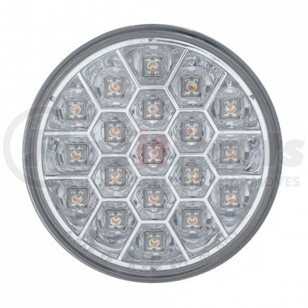 39702 by UNITED PACIFIC - Turn Signal Light - 19 LED 4" Reflector, Amber LED/Clear Lens