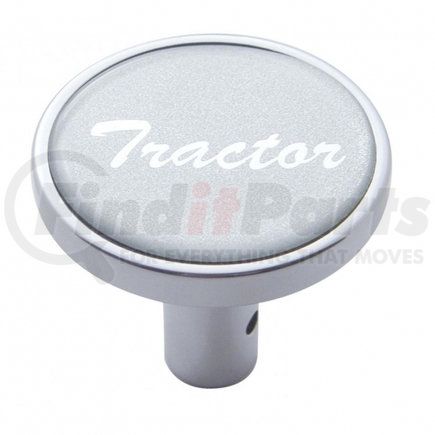 23339 by UNITED PACIFIC - Air Brake Valve Control Knob - "Tractor" Long, Silver Glossy Sticker