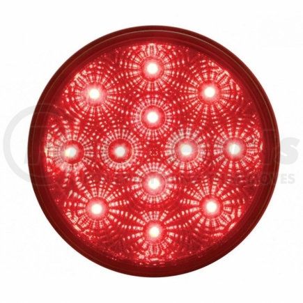 38116 by UNITED PACIFIC - Brake / Tail / Turn Signal Light - 4" Round Reflector Light, 12 LED, Red LED/Lens