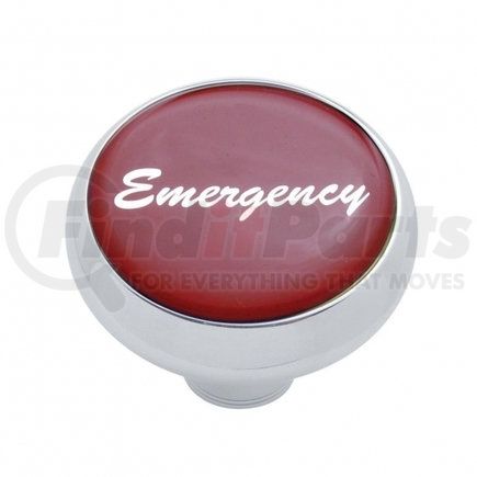 23416 by UNITED PACIFIC - Air Brake Valve Control Knob - "Emergency" Deluxe, Red Glossy Sticker