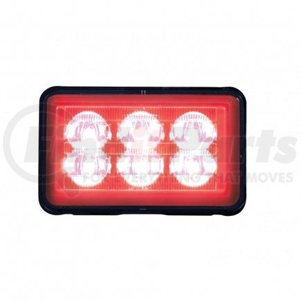 37160B by UNITED PACIFIC - Multi-Purpose Warning Light - 6 High Power LED Rectangular Warning Light, with Bracket, Red LED