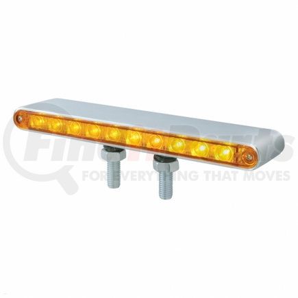 37475 by UNITED PACIFIC - Light Bar - Double Face, Pedestal, Turn Signal Light, Amber LED and Lens, Chrome/Plastic Housing, 10 LED Light Bar
