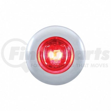 37143 by UNITED PACIFIC - Clearance/Marker Light - with Bezel, 2 LED, Mini, Red LED/Red Lens