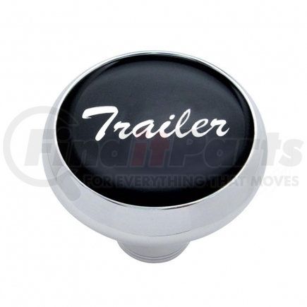 23406 by UNITED PACIFIC - Air Brake Valve Control Knob - "Trailer" Deluxe, Black Glossy Sticker