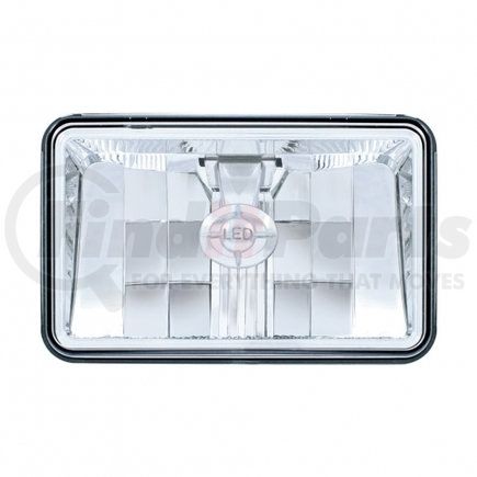 31396 by UNITED PACIFIC - Headlight - 1 High Power, LED, RH/LH, 4 x 6" Rectangle, Chrome Housing, Low Beam