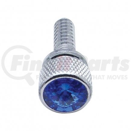 23802 by UNITED PACIFIC - Dash Panel Screw - 14-Pack, 1/4"-20, Knurled Head, with Blue Crystal, for Peterbilt