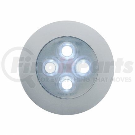 38936 by UNITED PACIFIC - Dome Light - 4 LED 1-3/4", with 3" Round Bezel, White LED/Clear Lens