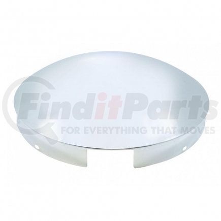 10118 by UNITED PACIFIC - Axle Hub Cap - Front, 4 Even Notched, Chrome, Dome Style, 1" Lip