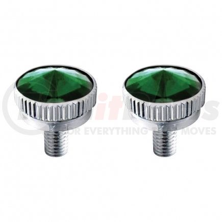 21768 by UNITED PACIFIC - Decorative Body Accessory - C.B. Mounting Bolt, 6mm, with Green Diamond