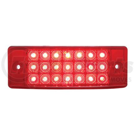 38257 by UNITED PACIFIC - Clearance Light - Reflector Rectangular Light, 21 LED, Red LED/Lens