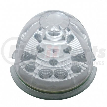 39351 by UNITED PACIFIC - Truck Cab Light - 17 LED, Reflector Watermelon Maze, Amber LED/Clear Lens