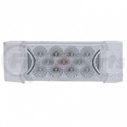 39595 by UNITED PACIFIC - Clearance/Marker Light - Red LED/Clear Lens, Rectangle Design, with Reflector, 13 LED