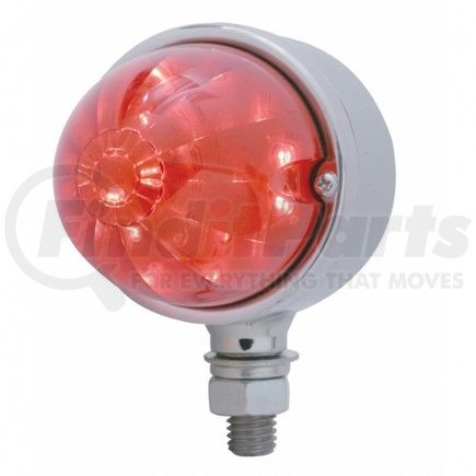 39801 by UNITED PACIFIC - Marker Light - Single Face, LED, Dual Function, 17 LED, Red Lens/Red LED, Chrome-Plated Steel, Watermelon Design