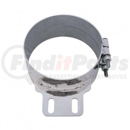 10321 by UNITED PACIFIC - Exhaust Clamp - 7", Stainless, Butt Joint, Straight Bracket