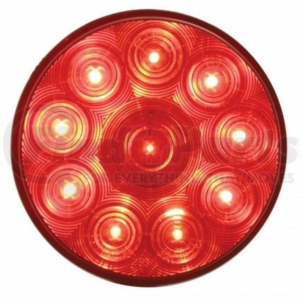 38770B by UNITED PACIFIC - Stop/Turn/Tail Light - 10 LED, 4", Round, Red LED/Red Lens, 3-Pin Female Bullet Plug, 12 VDC, IP67, Universal