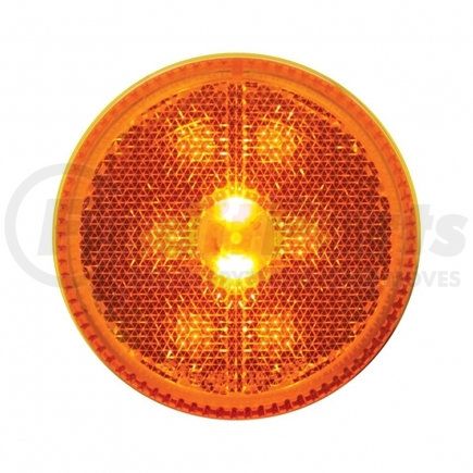 38455B by UNITED PACIFIC - Clearance Light - Bulk, 2-1/2" Round Reflectorize Light, 8 LED, Amber LED/Lens