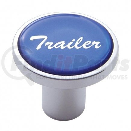 23230 by UNITED PACIFIC - Air Brake Valve Control Knob - "Trailer", Blue Glossy Sticker
