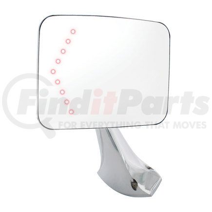 C707201-LED by UNITED PACIFIC - Door Mirror - LH, with LED Turn Signal Arrow, 1970-1972 Chevy/GMC Truck
