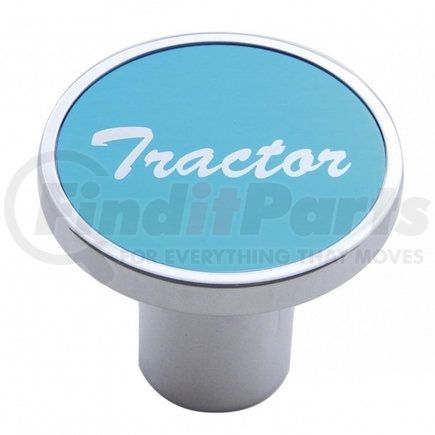 23011 by UNITED PACIFIC - Air Brake Valve Control Knob - "Tractor", Blue Aluminum Sticker