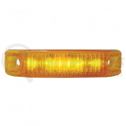 38165 by UNITED PACIFIC - Clearance/Marker Light - 6 LED Streamline , Amber LED/Amber Lens, Rectangle Design