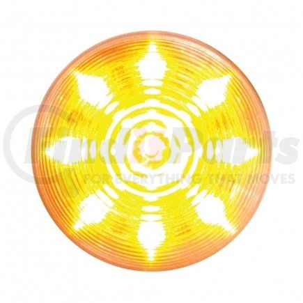 38366 by UNITED PACIFIC - Clearance/Marker Light, Amber LED/Clear Lens, Beehive Design, 2", 9 LED