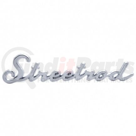 A6202 by UNITED PACIFIC - Emblem - Chrome, "Streetrod" Script, with Stud