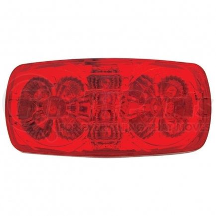 38315 by UNITED PACIFIC - Clearance/Marker Light - Red LED/Red Lens, Rectangle Design, with Reflector, 14 LED