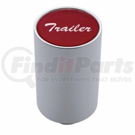 23734 by UNITED PACIFIC - Air Brake Valve Control Knob - "Trailer" 3", Red Glossy Sticker