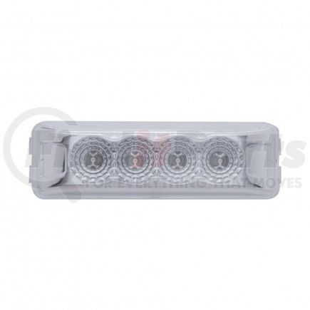 39466 by UNITED PACIFIC - Clearance/Marker Light - Red LED/Clear Lens, Rectangle Design, with Reflector, 4 LED