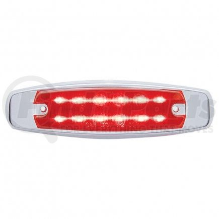 38135 by UNITED PACIFIC - Clearance/Marker Light - with Bezel, 12 LED, Rectangular, Red LED/Red Lens