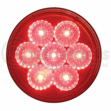 39924 by UNITED PACIFIC - Brake / Tail / Turn Signal Light - 4" Round Reflector Light, 7 LED, Red LED/Lens