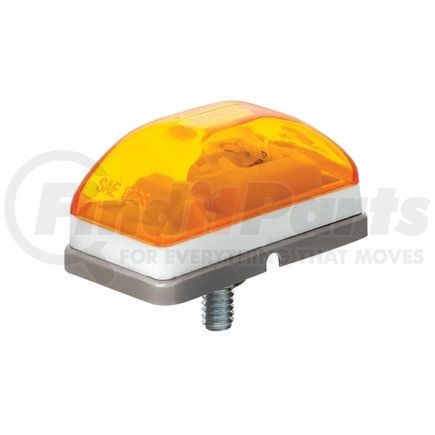 30101 by UNITED PACIFIC - Clearance/Marker Light - Incandescent, Amber/Polycarbonate Lens with Rectangle Design, with Stud Mount