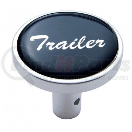 23342 by UNITED PACIFIC - Air Brake Valve Control Knob - "Trailer" Long, Black Glossy Sticker